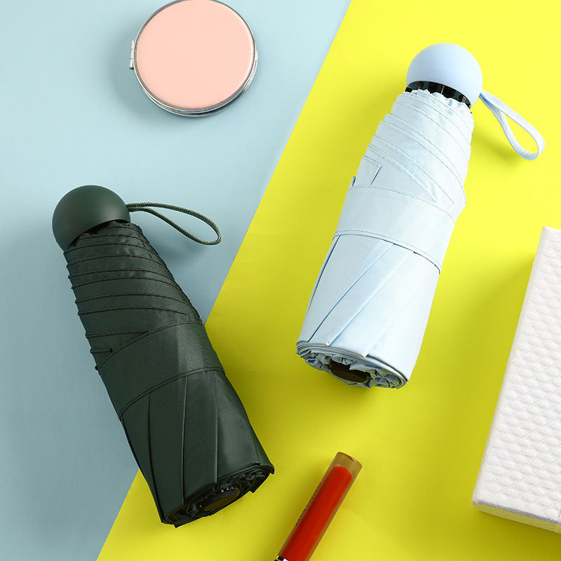 Capsule Umbrella Lightweight Weatherproof UV Protection