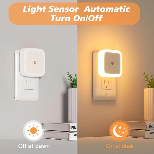 Smart Motion Sensor LED Light | Automatic On/Off Night Lamp | Dim Light Sensor