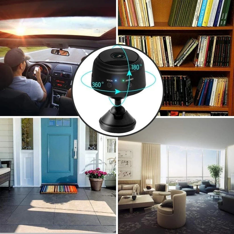 Full HD Wi-Fi Wireless Security Camera 1080p Audio Video Live View Low Light Vision Motion Detection Video Recorder for Home Office. (IP Camera)