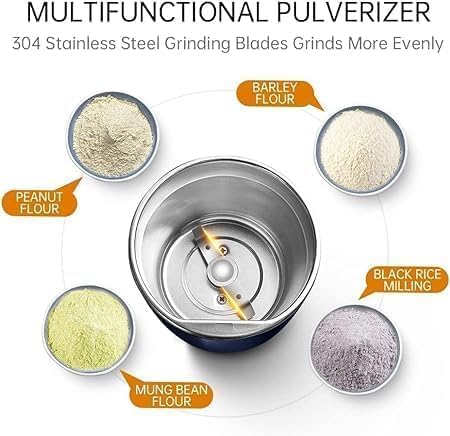 Electric Coffee and Spice Grinder, Multi-Purpose Bean Mill, Purple