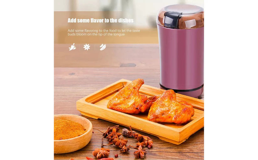 Electric Coffee and Spice Grinder, Multi-Purpose Bean Mill, Purple