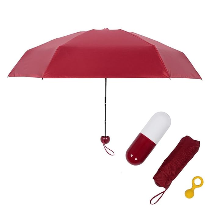 Capsule Umbrella Lightweight Weatherproof UV Protection