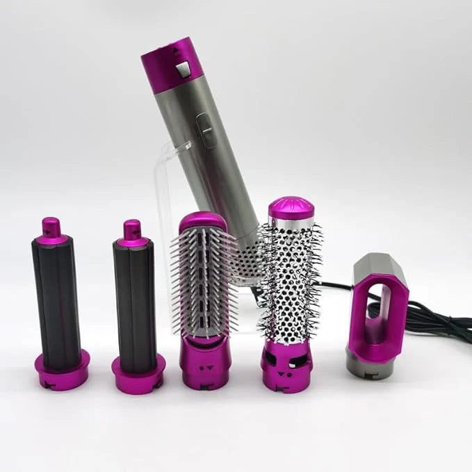 5 IN 1 Hair Styler Dryer Comb and Styling Tool for Curly Hair, Straightening, Curling, Drying, Combing,