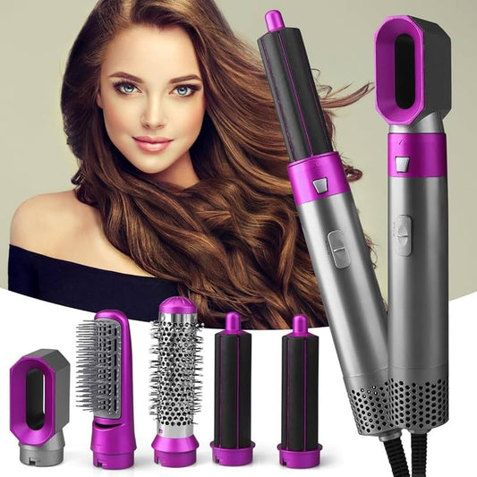 5 IN 1 Hair Styler Dryer Comb and Styling Tool for Curly Hair, Straightening, Curling, Drying, Combing,