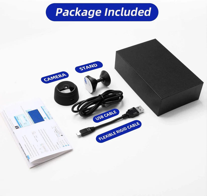Full HD Wi-Fi Wireless Security Camera 1080p Audio Video Live View Low Light Vision Motion Detection Video Recorder for Home Office. (IP Camera)