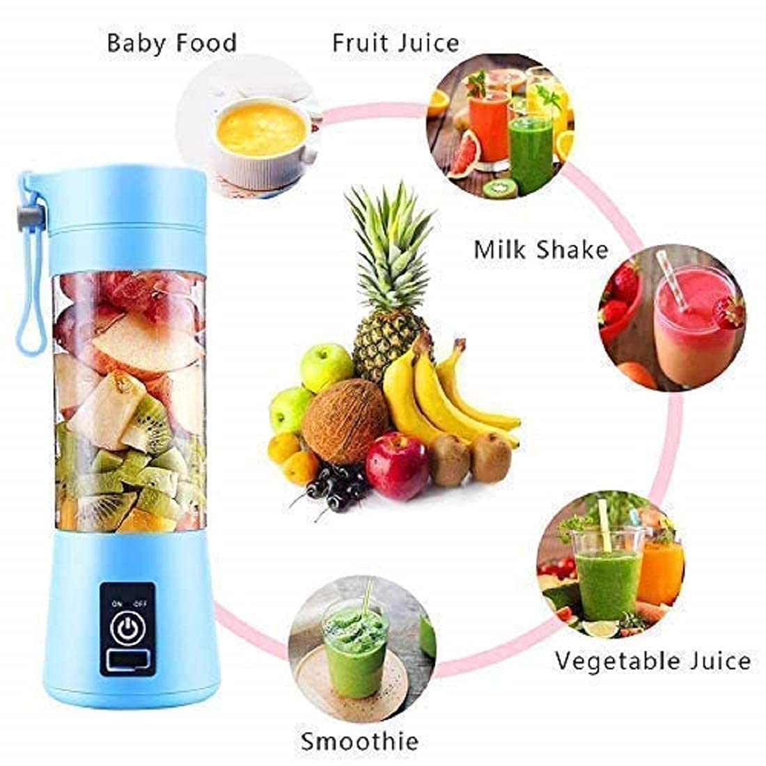 PortableBlender USB Rechargeable Mini JuicerBlender Electric Juicer