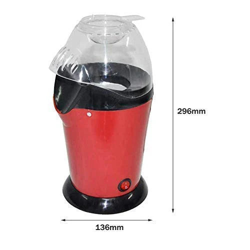Hot Air Popcorn, Popper Electric Machine Snack Maker, with Measuring Cup and Removable Lid/Instant Popcorn Grade Aluminum Alloy Oil Free Popcorn Maker