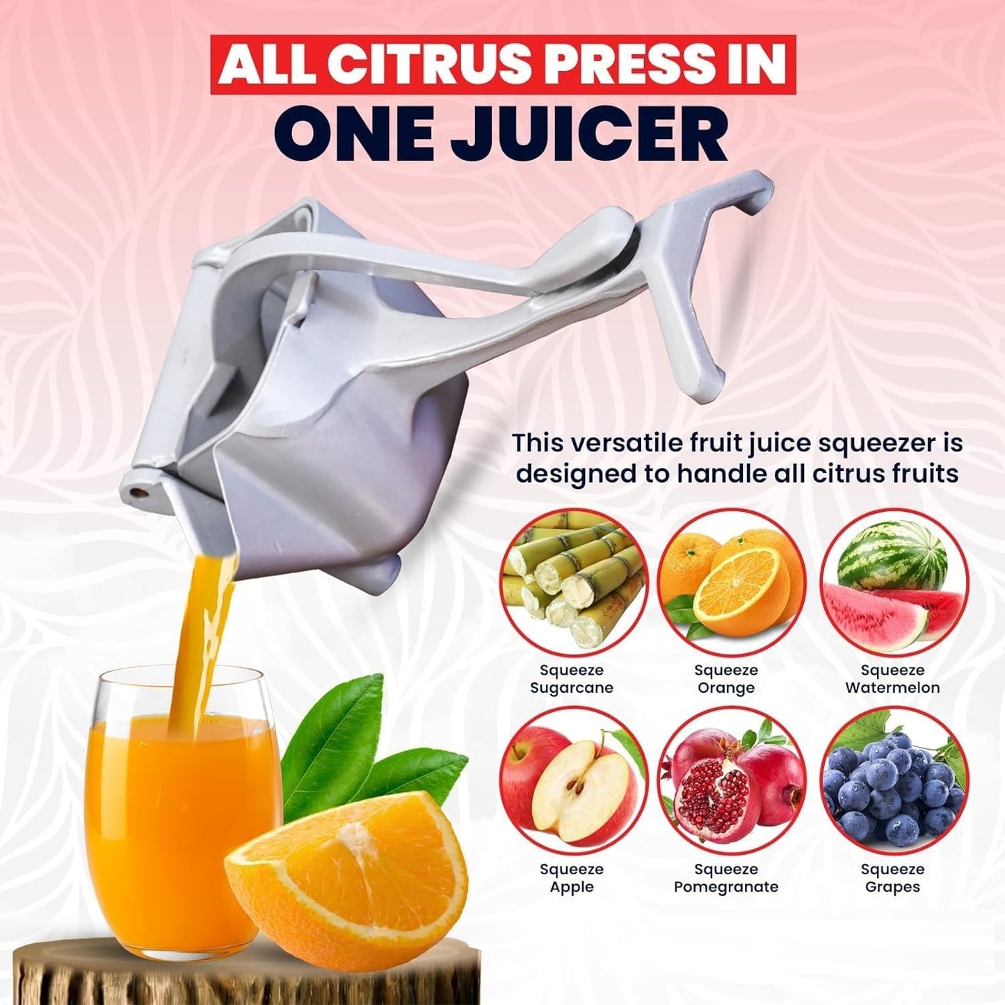 Manual Aluminum Hand Press Juicer