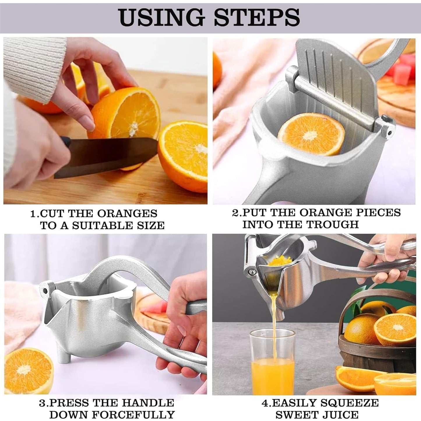Manual Aluminum Hand Press Juicer