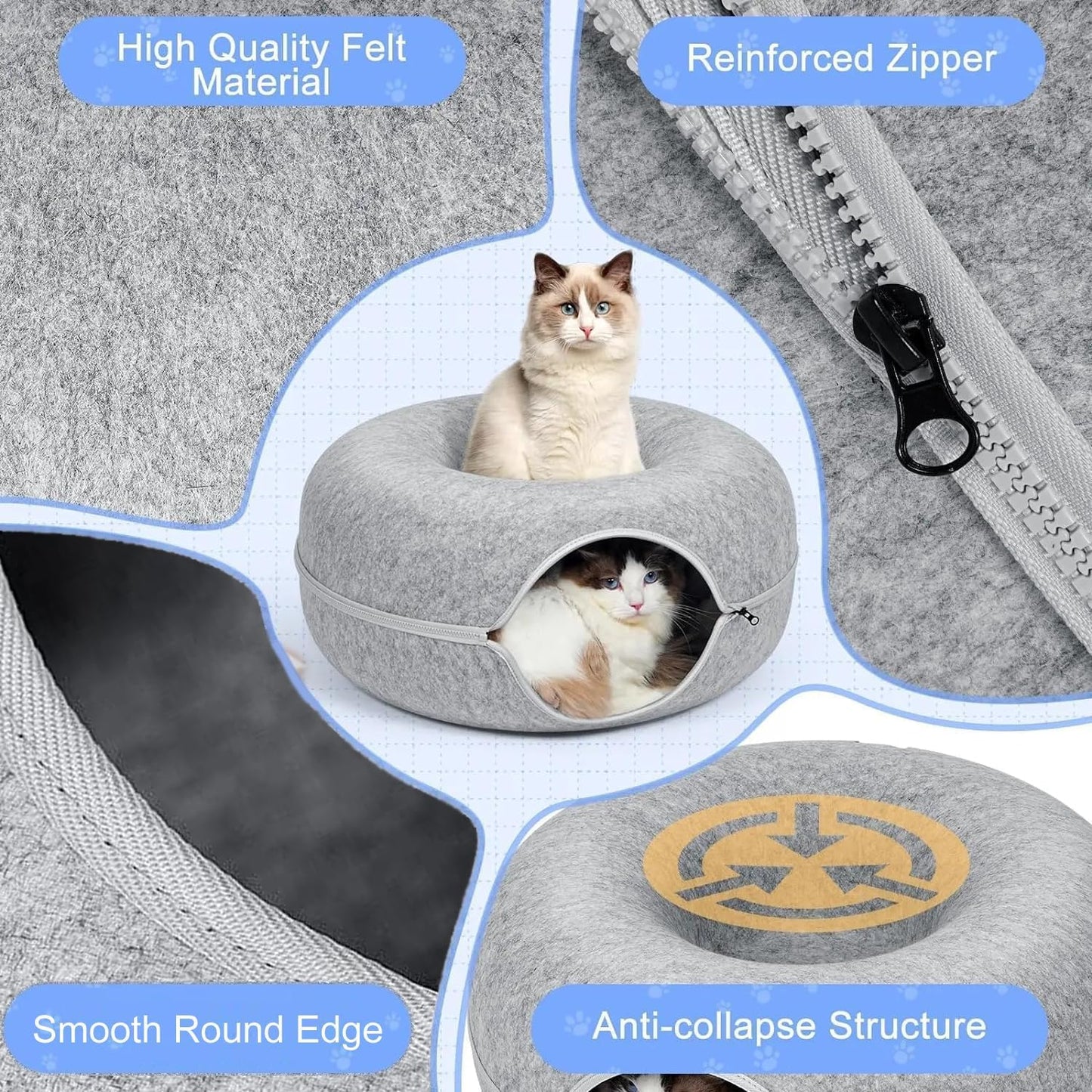 Cat Tunnel Nest (Large Size 60cm) Premium Quality