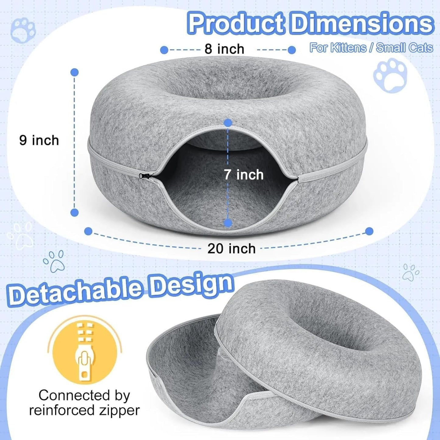 Cat Tunnel Nest (Large Size 60cm) Premium Quality