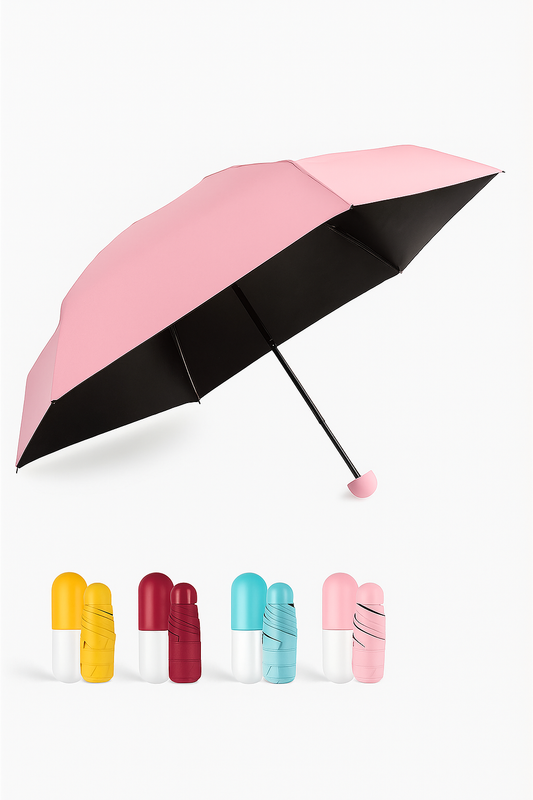 Capsule Umbrella Lightweight Weatherproof UV Protection
