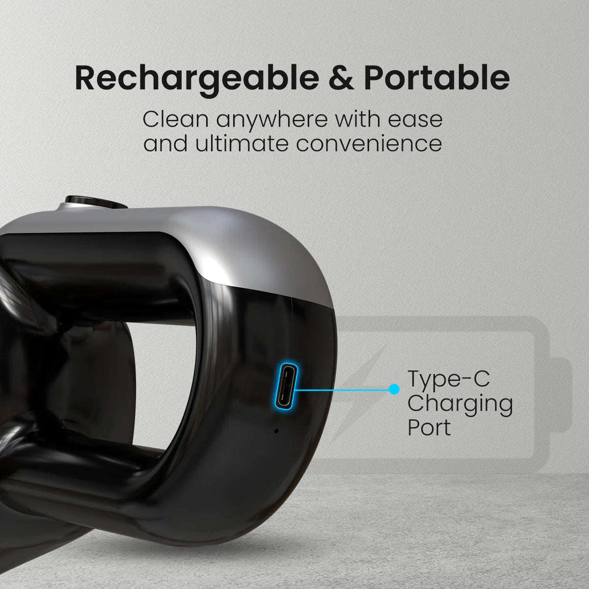 3IN1 Portable Car Vacuum Cleaner with Blower | USB Rechargeable Wireless Handheld Car Vacuum Cleaner Traveling,Portable,Rechargeable (Vacuum with Blower)