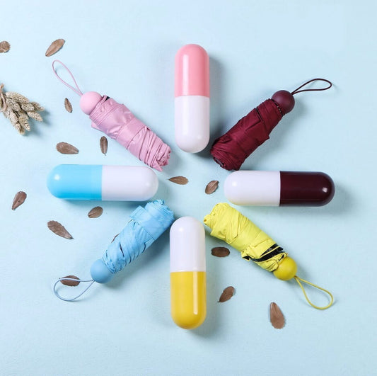 Capsule Umbrella Lightweight Weatherproof UV Protection
