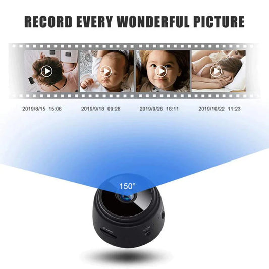 Full HD Wi-Fi Wireless Security Camera 1080p Audio Video Live View Low Light Vision Motion Detection Video Recorder for Home Office. (IP Camera)