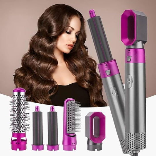 5 IN 1 Hair Styler Dryer Comb and Styling Tool for Curly Hair, Straightening, Curling, Drying, Combing,