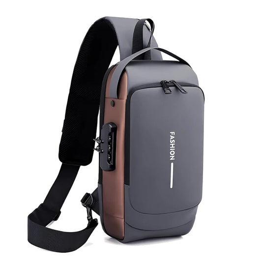Waterproof Polyester Slim Unisex Crossbody Sling Bag Chest Backpack Mens Shoulder Bag Leisure Travel Handbag Hard Shell Anti-Theft Chest Bag (All Sling Bag)